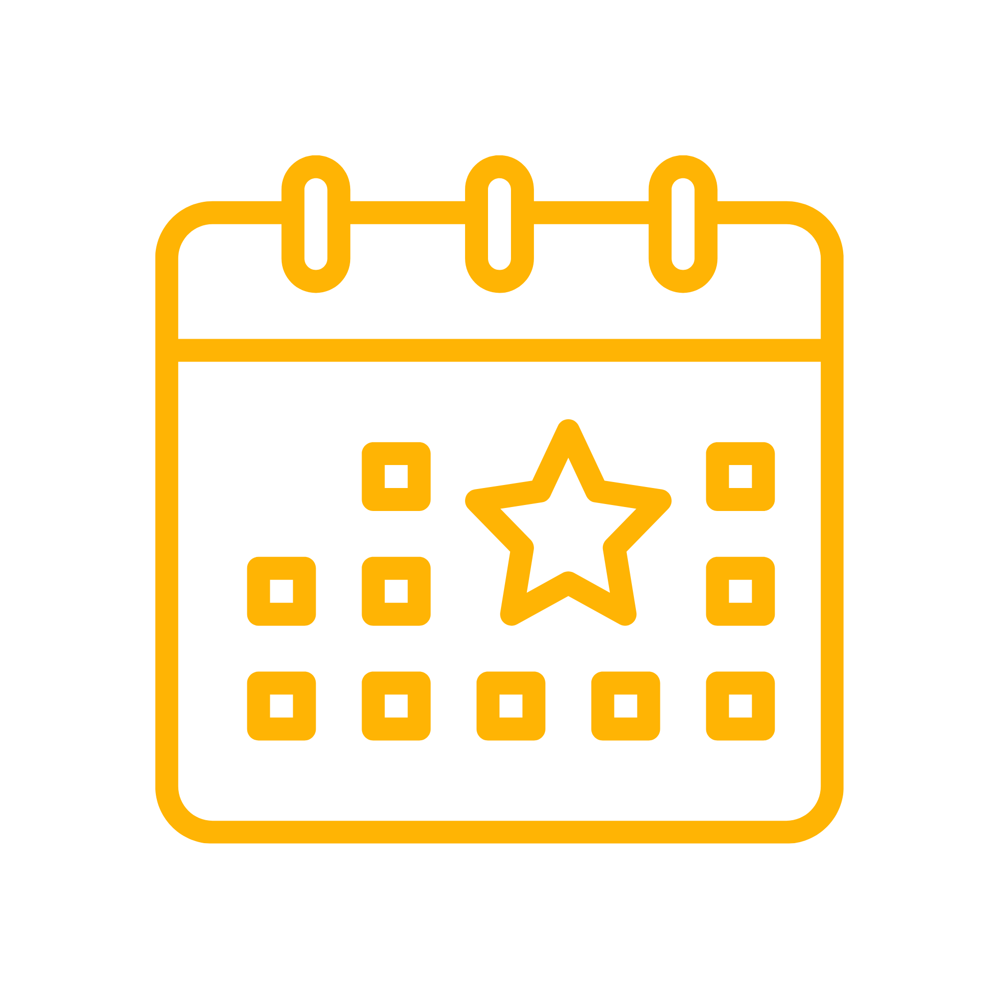 Calendar with a featured event